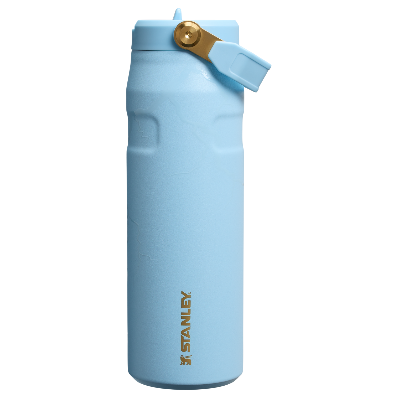Stanley x Messi 24 OZ ICeFlow Aerolight Flip Straw Water Bottle In Messi Striker Blue